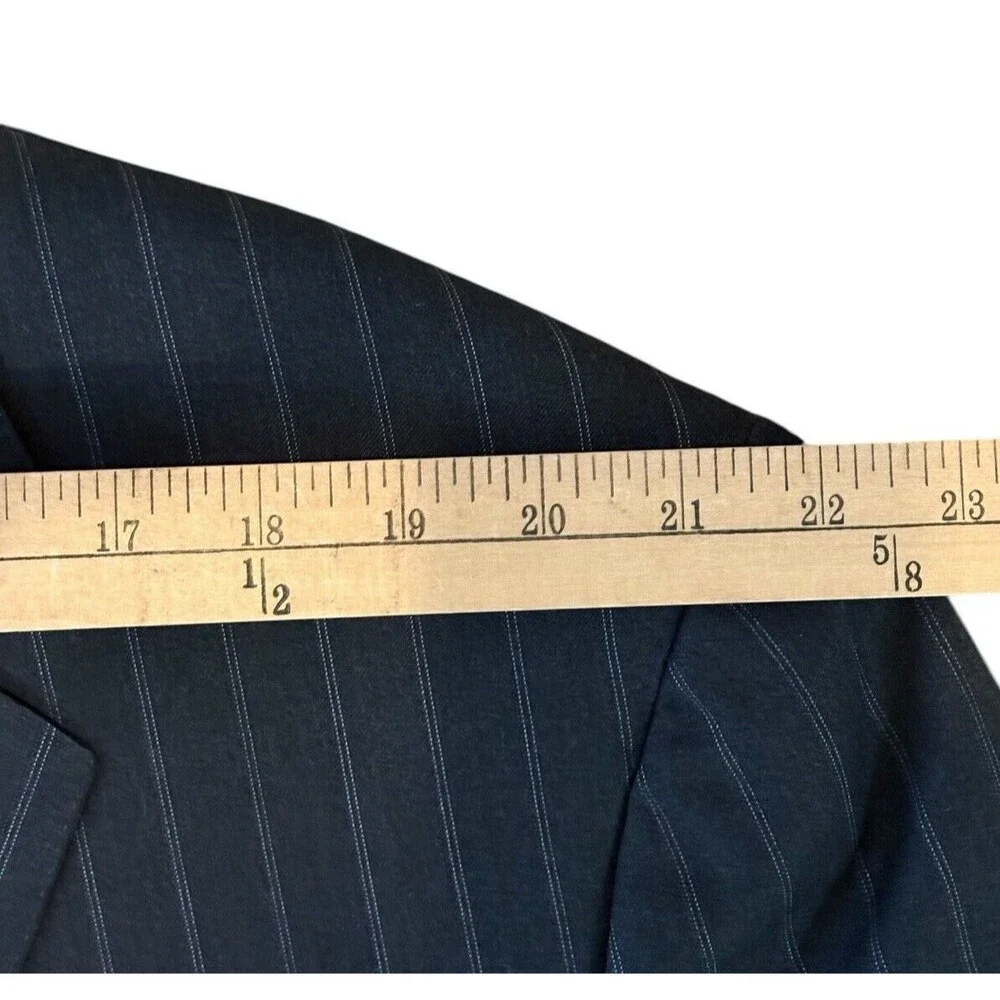 TRUSSINI Charcoal Gray Pinstripe Suit Jacket Blazer Men's Size 54 US IWS Wool